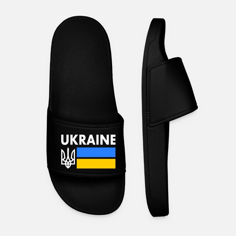 Ukraine - Männer Badelatschen - Schwarz