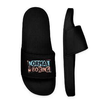 Normal is Boring - Pièces de puzzle de sensibilisation à l’autisme - Claquettes Homme - noir - Devant