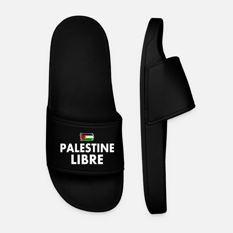 palestine libre - Men’s Pool Sliders - black