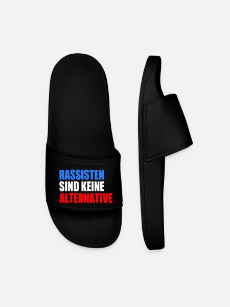 Racists are not an alternative - Men’s Pool Sliders - black