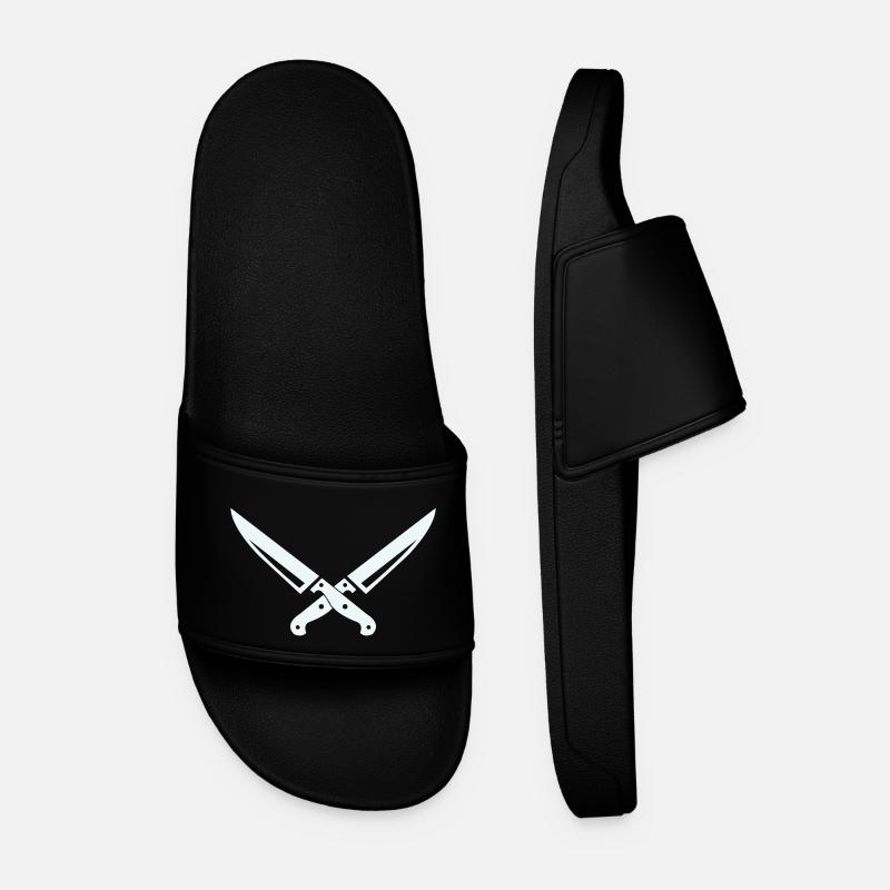 Messer Symbol - Männer Badelatschen - Schwarz