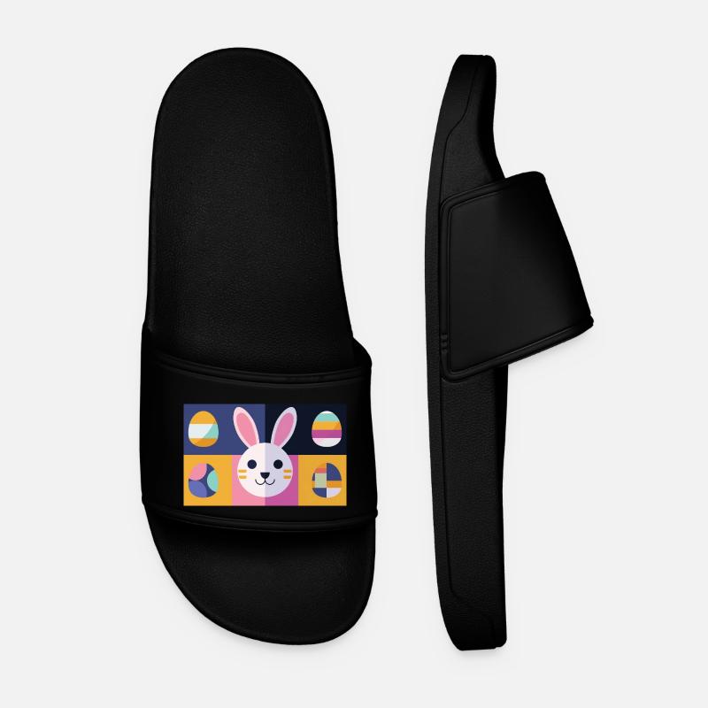 Easter Bunny No.12 - Men’s Pool Sliders - black