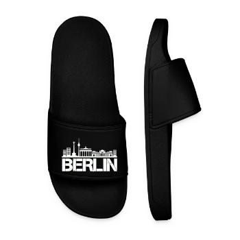 berlin skyline - Männer Badelatschen - Schwarz - Vorne
