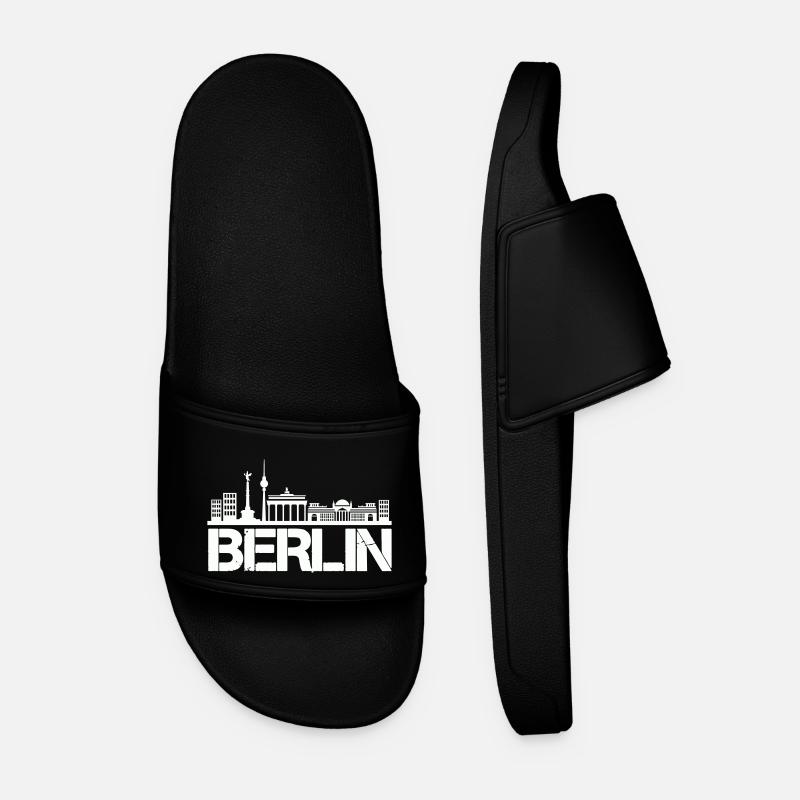 Berlin Skyline - Men’s Pool Sliders - black