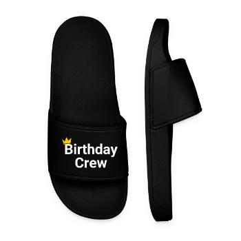 Birthday Crew - Men’s Pool Sliders - black - Front