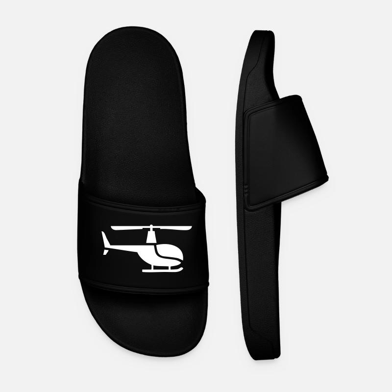 Helicopter sideways - Men’s Pool Sliders - black