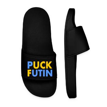 Puck futin - Männer Badelatschen - Schwarz - Vorne