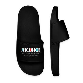 Alkohol (dunkel) - Männer Badelatschen - Schwarz - Vorne