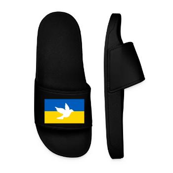 Ukraine - Männer Badelatschen - Schwarz - Vorne