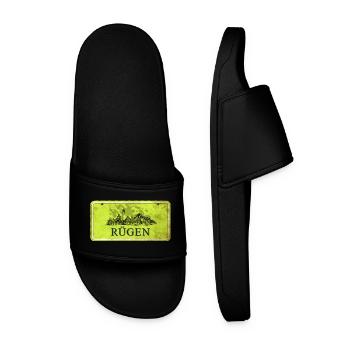 Rügen Vintage Schild - Männer Badelatschen - Schwarz - Vorne