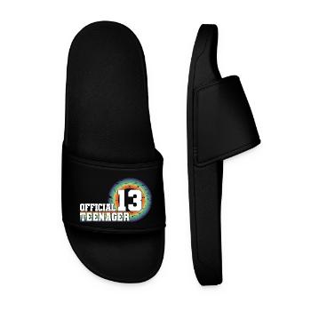 Adolescent officiel 13, cadeau cool 13e anniversaire - Claquettes Homme - noir - Devant