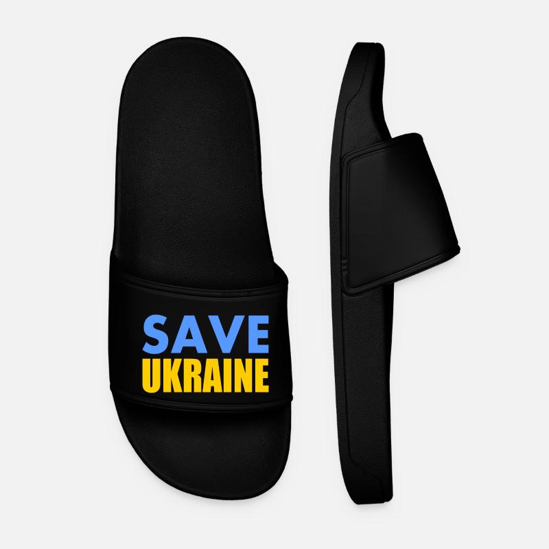 Save ukraine - Men’s Pool Sliders - black