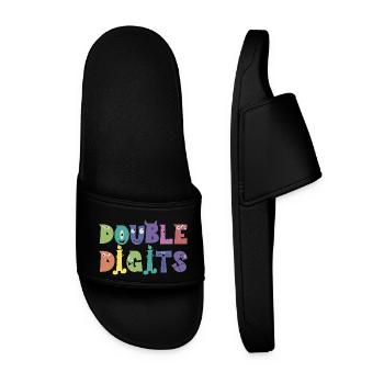 Cadeau de 10e anniversaire, 10 ans, pour garçons et filles - Claquettes Homme - noir - Devant