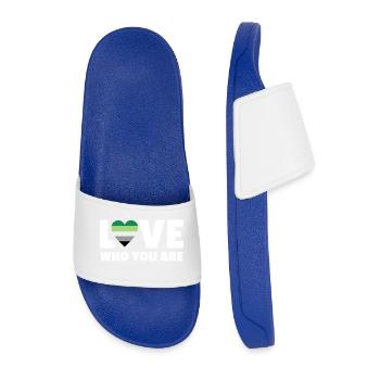 Liebe, wer du bist - Männer Badelatschen - Königsblau - Vorne
