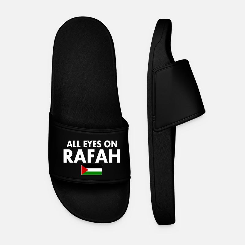 all eyes on rafah - Men’s Pool Sliders - black