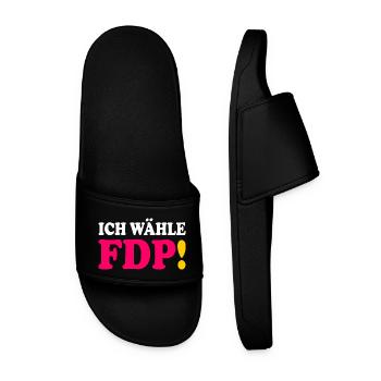 Fdp - ich wähle fdp - Männer Badelatschen - Schwarz - Vorne