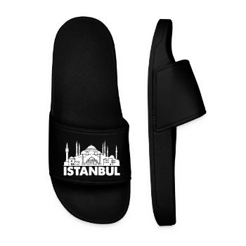 Istanbul Skyline Turkey - Men’s Pool Sliders - black - Front