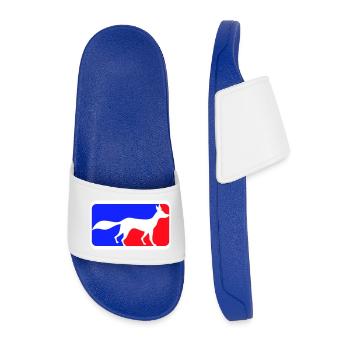Fuchs Sport Logo Rot Blau Symbol Silhouette Umriss - Männer Badelatschen - Königsblau - Vorne