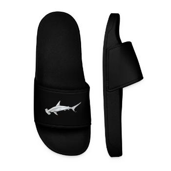 Tiburon martillon - Hammerhead shark - Requin - Men’s Pool Sliders - black - Front