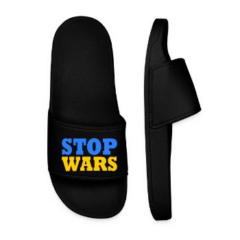 Stop war - Claquettes Homme - noir - Devant