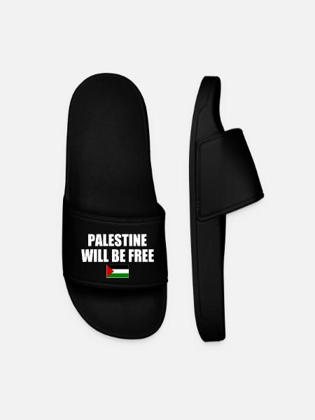 palestine will be free - Men’s Pool Sliders - black
