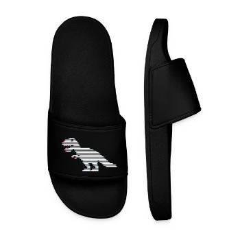 Dinosaures dinosaures dinosaures t-rex - Claquettes Homme - noir - Devant