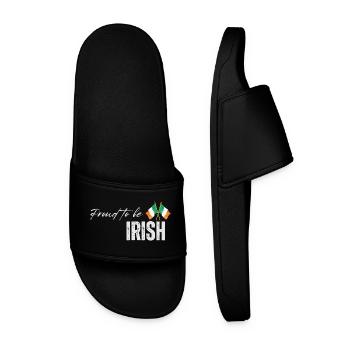 Irish pride, I love Ireland - Men’s Pool Sliders - black - Front