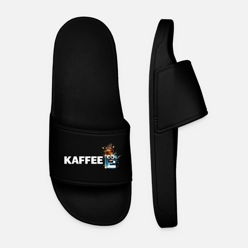 Kaffee Mascot Splash - Männer Badelatschen - Schwarz