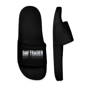 Day Trader Stock Market Stock Market Trader - Men’s Pool Sliders - black - Front