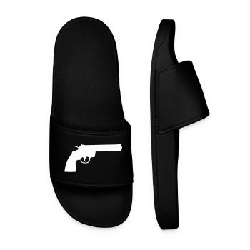 Minimalist turret silhouette - Men’s Pool Sliders - black - Front