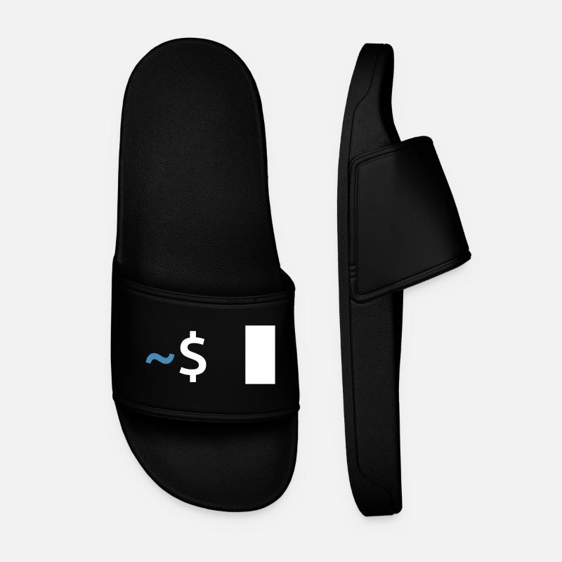 Commande Linux Shell - Claquettes Homme - noir