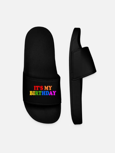 Its my birthday - Men’s Pool Sliders - black