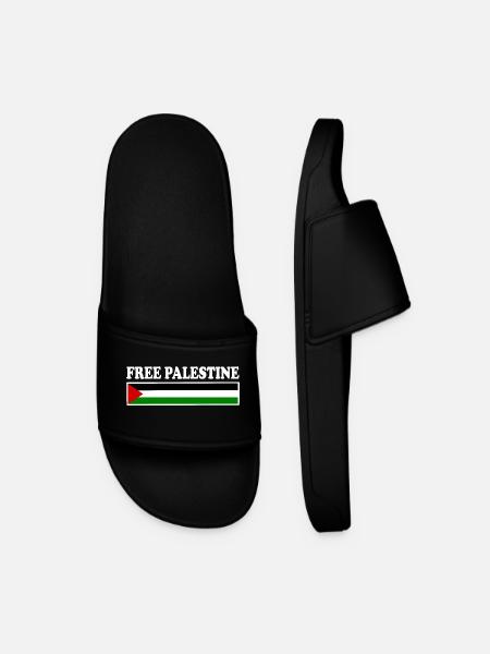 Free palestine - Men’s Pool Sliders - black