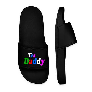 Yes daddy - Männer Badelatschen - Schwarz - Vorne
