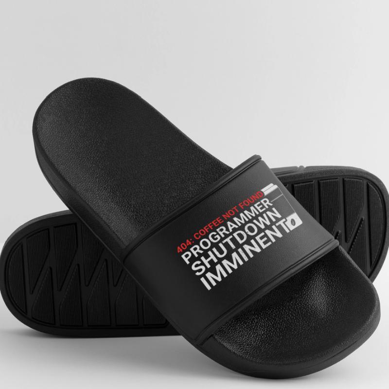 Programmers generate code from coffee Men’s Pool Sliders