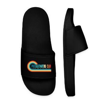 procrastinators club we’ll do it tomorrow  - Men’s Pool Sliders - black - Front