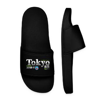 Tokyo Vintage Sport Denim - Men’s Pool Sliders - black - Front