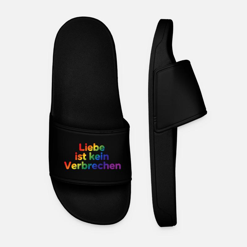 Liebe ist kein Verbrechen – Pride Statement - Männer Badelatschen - Schwarz