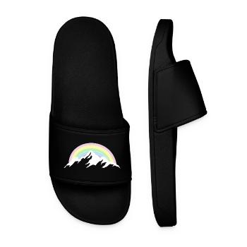Amoureux de la nature arc-en-ciel de la montagne - Claquettes Homme - noir - Devant