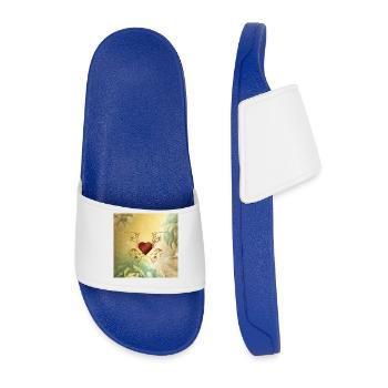 Wonderful decorative heart - Men’s Pool Sliders - royal blue - Front