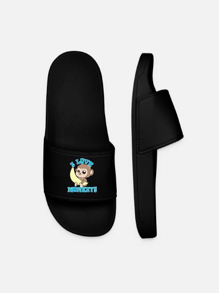 monkeys - Men’s Pool Sliders - black