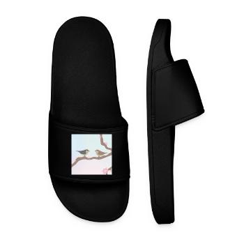 Oiseaux de printemps - Claquettes Homme - noir - Devant