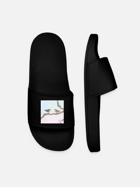 Spring birds - Men’s Pool Sliders - black