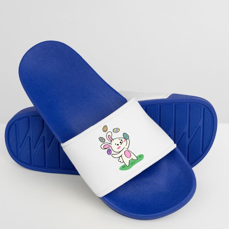 Easter bunny Easter bunny Easter eggs Happy Easter Men’s Pool Sliders