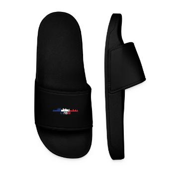 Lyon City Skyline France Landmark Map - Claquettes Homme - noir - Devant