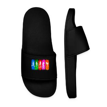 Fitness Training Gym Workout Training - Men’s Pool Sliders - black - Front
