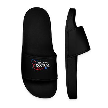Doctor Doctor Specialist Assistant Physician Emergency Physician Profession - Men’s Pool Sliders - black - Front