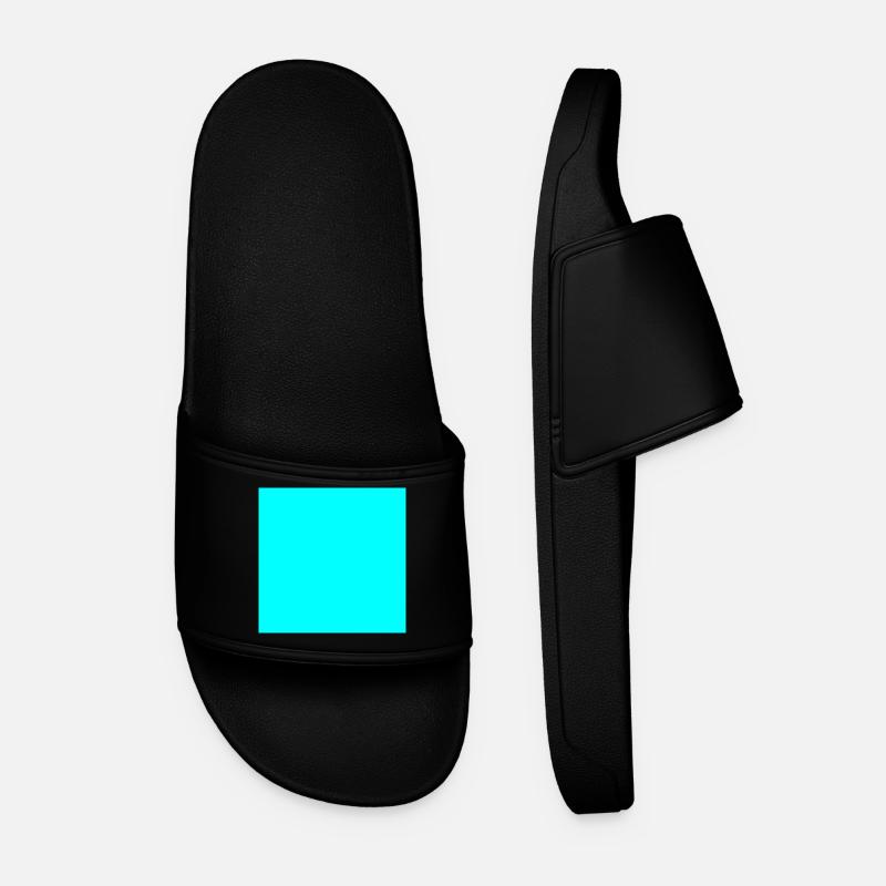 turquoise background texture template personalize - Men’s Pool Sliders - black