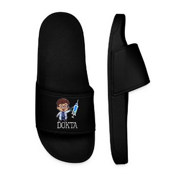 Doctor doctor funny specialist assistant doctor profession - Men’s Pool Sliders - black - Front