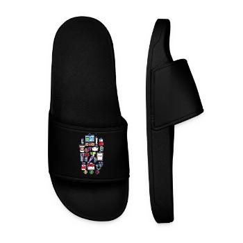 Nurse carer nurse caregiver - Men’s Pool Sliders - black - Front